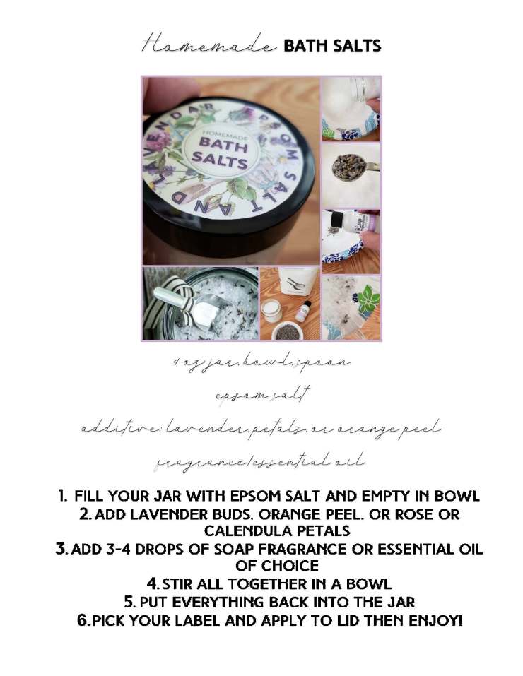 C4 instructions-homemade bath salts